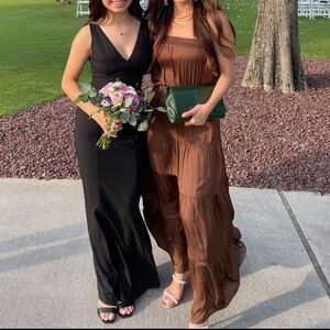 Evereve Strapless Chocolate Brown Dress